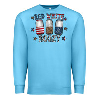 Ocean Blue red white boozy Premium Sweatshirt - CowhideDigitalArt