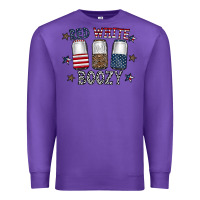 Purple red white boozy Premium Sweatshirt - CowhideDigitalArt