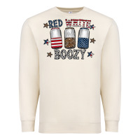 Sandshell red white boozy Premium Sweatshirt - CowhideDigitalArt