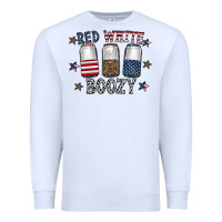 White red white boozy Premium Sweatshirt - CowhideDigitalArt