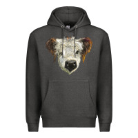 Charcoal Heather white calf scottish Premium Hoodie - BarkalooDesign