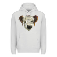 Dove Grey white calf scottish Premium Hoodie - BarkalooDesign