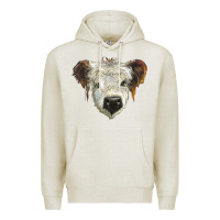 Oatmeal Heather white calf scottish Premium Hoodie - BarkalooDesign