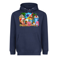 Navy travel coffee cups Heavyweight Hoodie - Zillion Design Studio