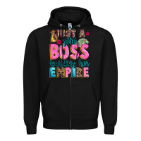 Black just a girl boss building her empire Zipper Hoodie - texasbilliewilder