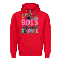 Red just a girl boss building her empire Zipper Hoodie - texasbilliewilder
