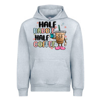 Heather Grey half baddie half coffee Urban Hoodie - MaliasSmallBusiness