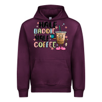 Mauve Wine half baddie half coffee Urban Hoodie - MaliasSmallBusiness