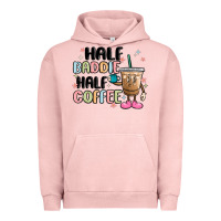 Pigment Salmon half baddie half coffee Urban Hoodie - MaliasSmallBusiness