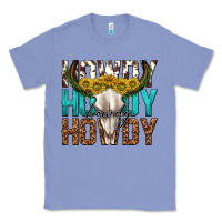 Colony Blue howdy howdy howdy western bull skull Classic Tee - texasbilliewilder