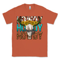 Copper howdy howdy howdy western bull skull Classic Tee - texasbilliewilder