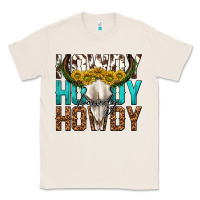 Natural howdy howdy howdy western bull skull Classic Tee - texasbilliewilder