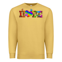 Antique Gold lgbtq heart and hope Premium Sweatshirt - HRA Design Shop