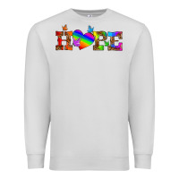 Dove Grey lgbtq heart and hope Premium Sweatshirt - HRA Design Shop