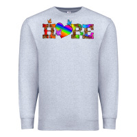 Heather Grey lgbtq heart and hope Premium Sweatshirt - HRA Design Shop
