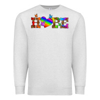 Oatmeal Heather lgbtq heart and hope Premium Sweatshirt - HRA Design Shop