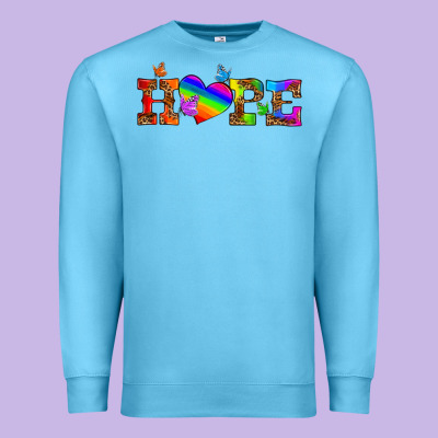 Lgbtq Heart And Hope Premium Sweatshirt Designed By Hra Design Shop