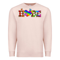 Pale Pink lgbtq heart and hope Premium Sweatshirt - HRA Design Shop