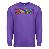 Purple lgbtq heart and hope Premium Sweatshirt - HRA Design Shop