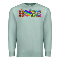 Seafoam lgbtq heart and hope Premium Sweatshirt - HRA Design Shop