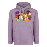 Lavender mexican dia de los muertos coffee cups Heavyweight Hoodie - CTS Tumbler Store