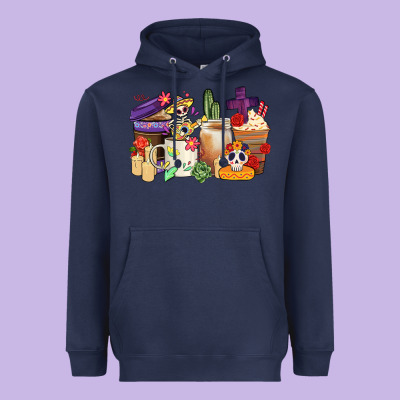Mexican Dia De Los Muertos Coffee Cups Heavyweight Hoodie Designed By Cts Tumbler Store