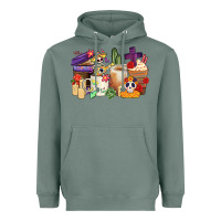 Sage mexican dia de los muertos coffee cups Heavyweight Hoodie - CTS Tumbler Store