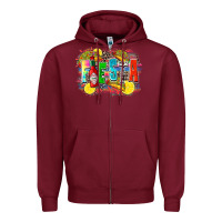 Burgundy taco fiesta Zipper Hoodie - Zillion Design Studio
