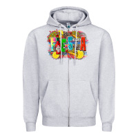Heather Grey taco fiesta Zipper Hoodie - Zillion Design Studio