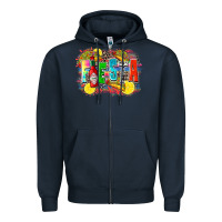 Navy taco fiesta Zipper Hoodie - Zillion Design Studio