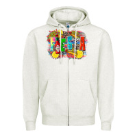 Oatmeal Heather taco fiesta Zipper Hoodie - Zillion Design Studio