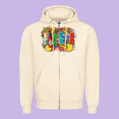 Taco Fiesta Zipper Hoodie Designed By Zillion Design Studio