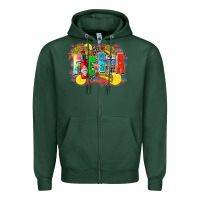 Sports Green taco fiesta Zipper Hoodie - Zillion Design Studio