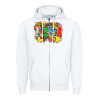 White taco fiesta Zipper Hoodie - Zillion Design Studio