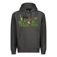 Charcoal Heather one lucky nurse Premium Hoodie - BarkalooDesign