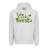 Dove Grey one lucky nurse Premium Hoodie - BarkalooDesign