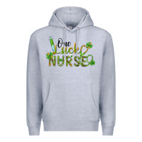 Heather Grey one lucky nurse Premium Hoodie - BarkalooDesign