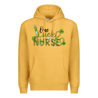 Mustard one lucky nurse Premium Hoodie - BarkalooDesign
