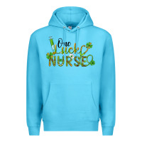 Ocean Blue one lucky nurse Premium Hoodie - BarkalooDesign