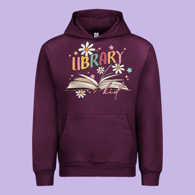 Library Kid Urban Hoodie Designed By Maliassmallbusiness