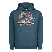 Pigment Midnight Navy library kid Urban Hoodie - MaliasSmallBusiness