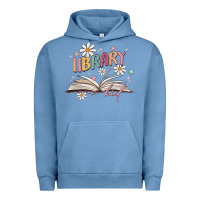 Pigment Pebble Blue library kid Urban Hoodie - MaliasSmallBusiness