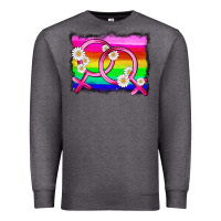 Charcoal Heather lgbtq gender lesbian symbol Premium Sweatshirt - HRA Design Shop