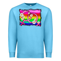 Ocean Blue lgbtq gender lesbian symbol Premium Sweatshirt - HRA Design Shop