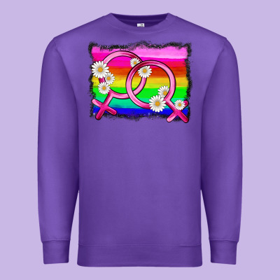 Lgbtq Gender Lesbian Symbol Premium Sweatshirt Designed By Hra Design Shop