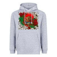 Mexican Flag And Roses Heavyweight Hoodie | Teevron