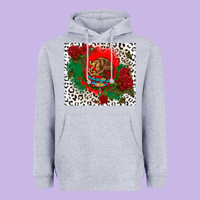 Mexican Flag And Roses Heavyweight Hoodie Designed By Cts Tumbler Store