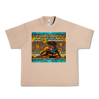Burro Rottweiler with western background Urban Heavy Tee - Artiststas