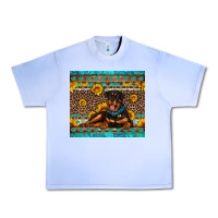 Grape Ice Rottweiler with western background Urban Heavy Tee - Artiststas