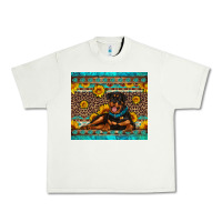 Pistachio Rottweiler with western background Urban Heavy Tee - Artiststas